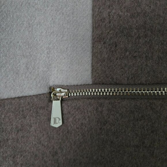 DAWN LEVY Lila two- tone colorblock wool blend coat - Picture 8 of 14